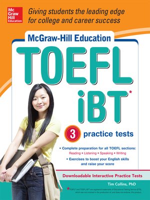cover image of McGraw-Hill Education TOEFL iBT with 3 Practice Tests